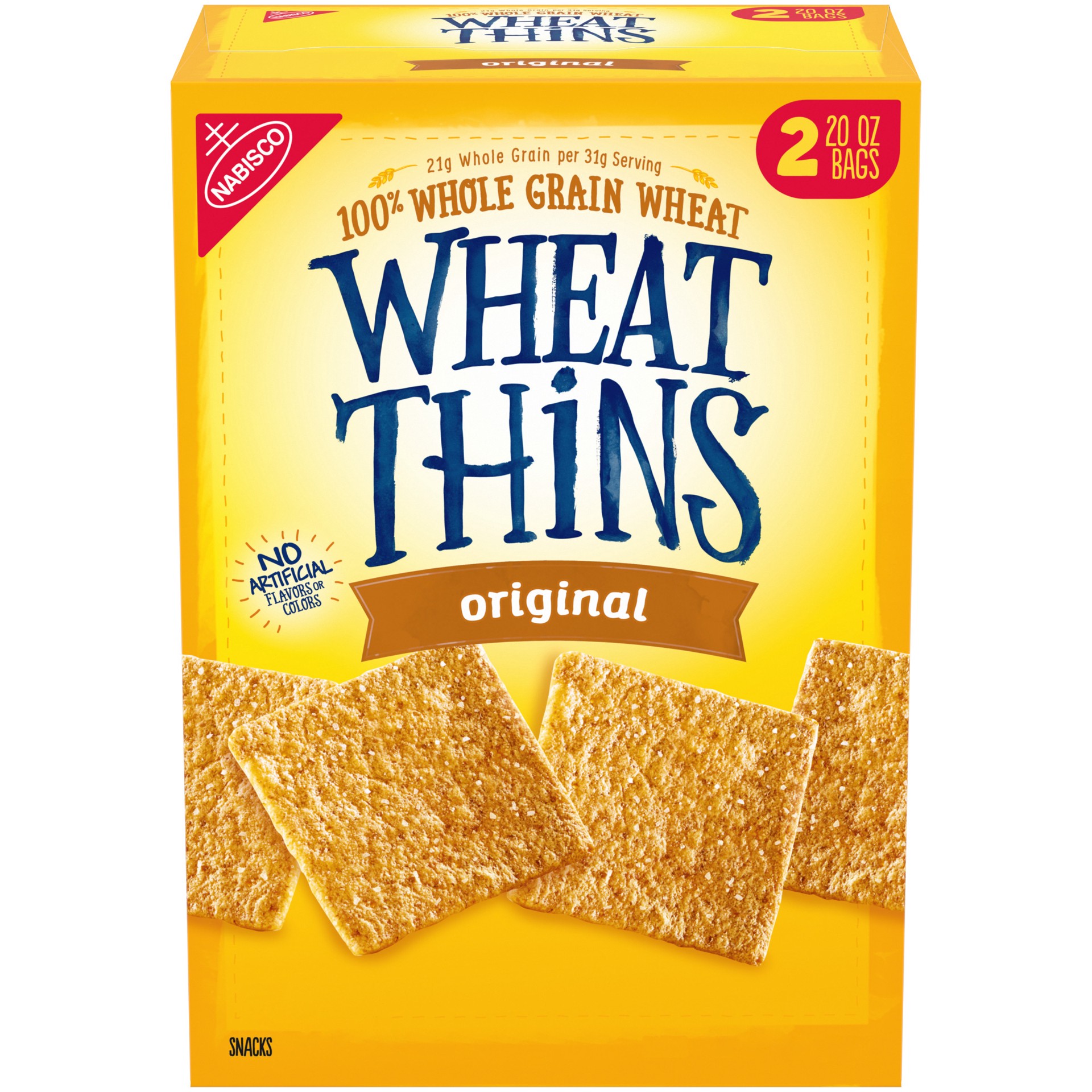 slide 1 of 13, Wheat Thins Original Whole Grain Wheat Crackers, 40 oz, 40 oz