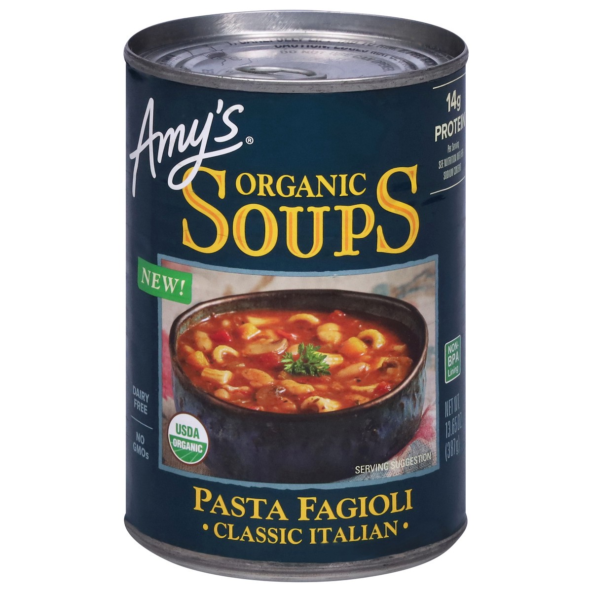 slide 1 of 14, Amy's Organic Pasta Fagioli Soup 13.65 oz, 13.65 oz