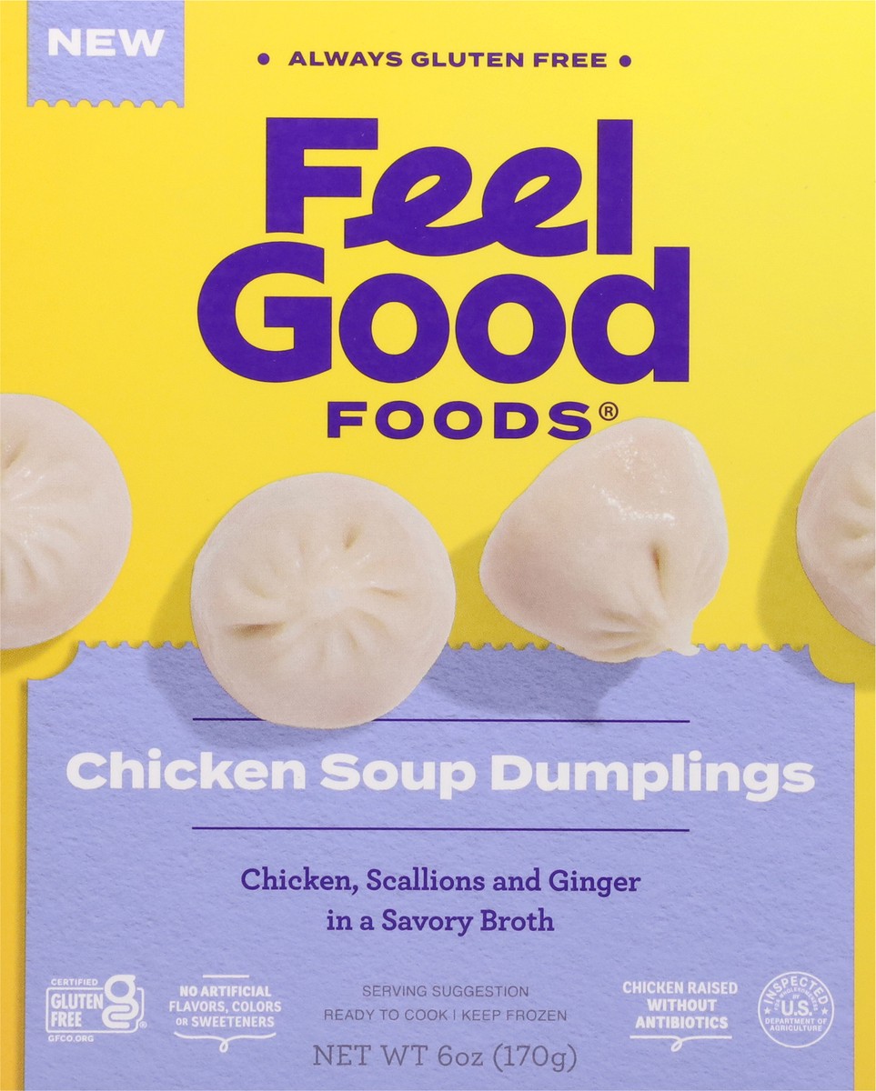 slide 7 of 13, Feel Good Foods Gluten Free Chicken Soup Dumplings 6 oz, 10 oz