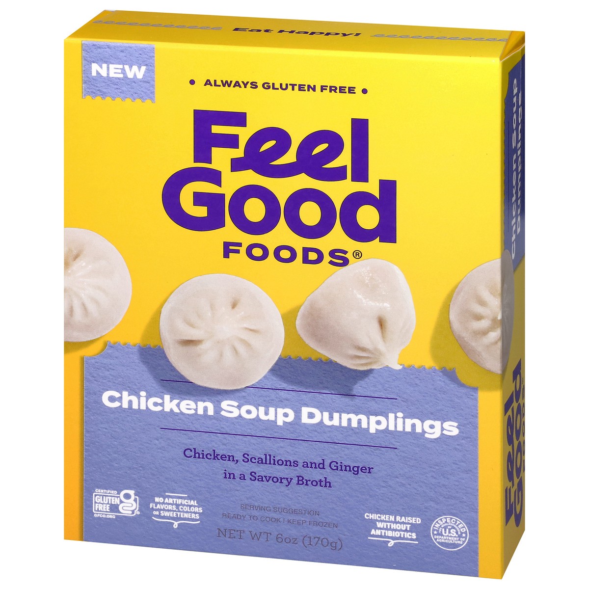 slide 10 of 13, Feel Good Foods Gluten Free Chicken Soup Dumplings 6 oz, 10 oz