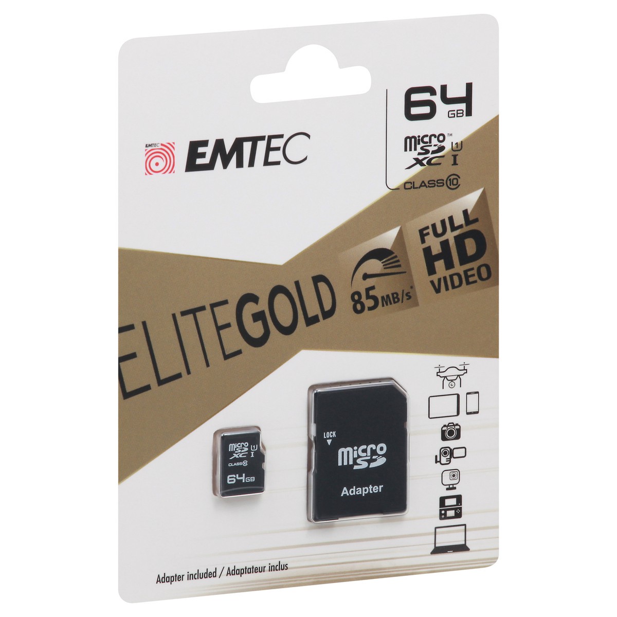 slide 2 of 10, Emtec Elite Gold 64 GB Class 10 Micro SD 1 ea, 1 ea