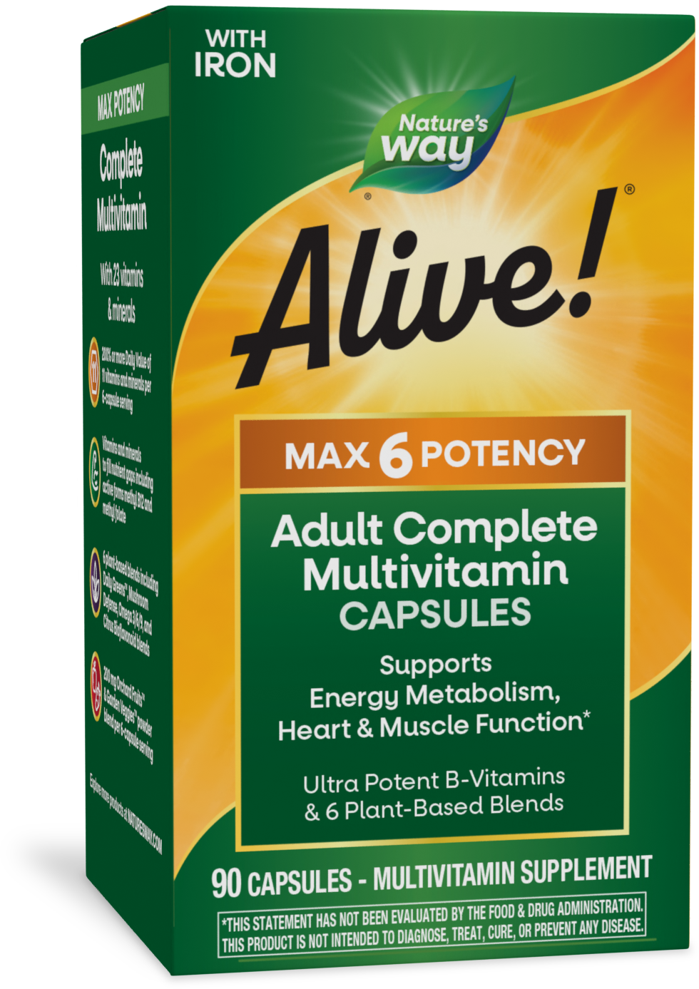 slide 1 of 6, Nature's Way Alive! Max6 Max Potency Daily Multivitamin, 90 ct