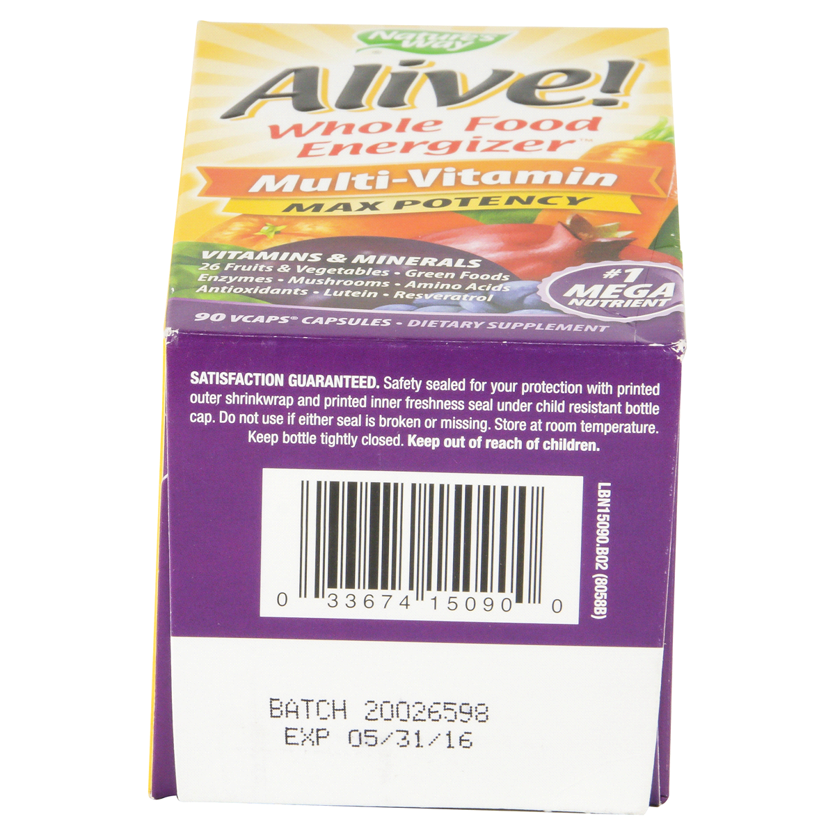 slide 2 of 6, Nature's Way Alive! Max6 Max Potency Daily Multivitamin, 90 ct