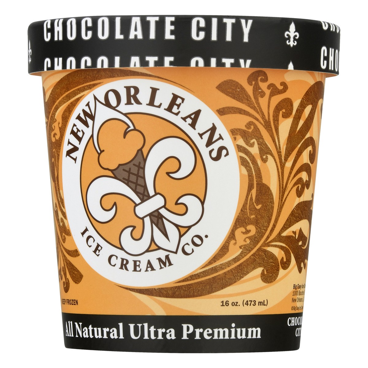 slide 10 of 11, New Orleans Ice Cream Co. Ultra Premium All Natural Chocolate City Ice Cream 16.0 oz, 16 oz