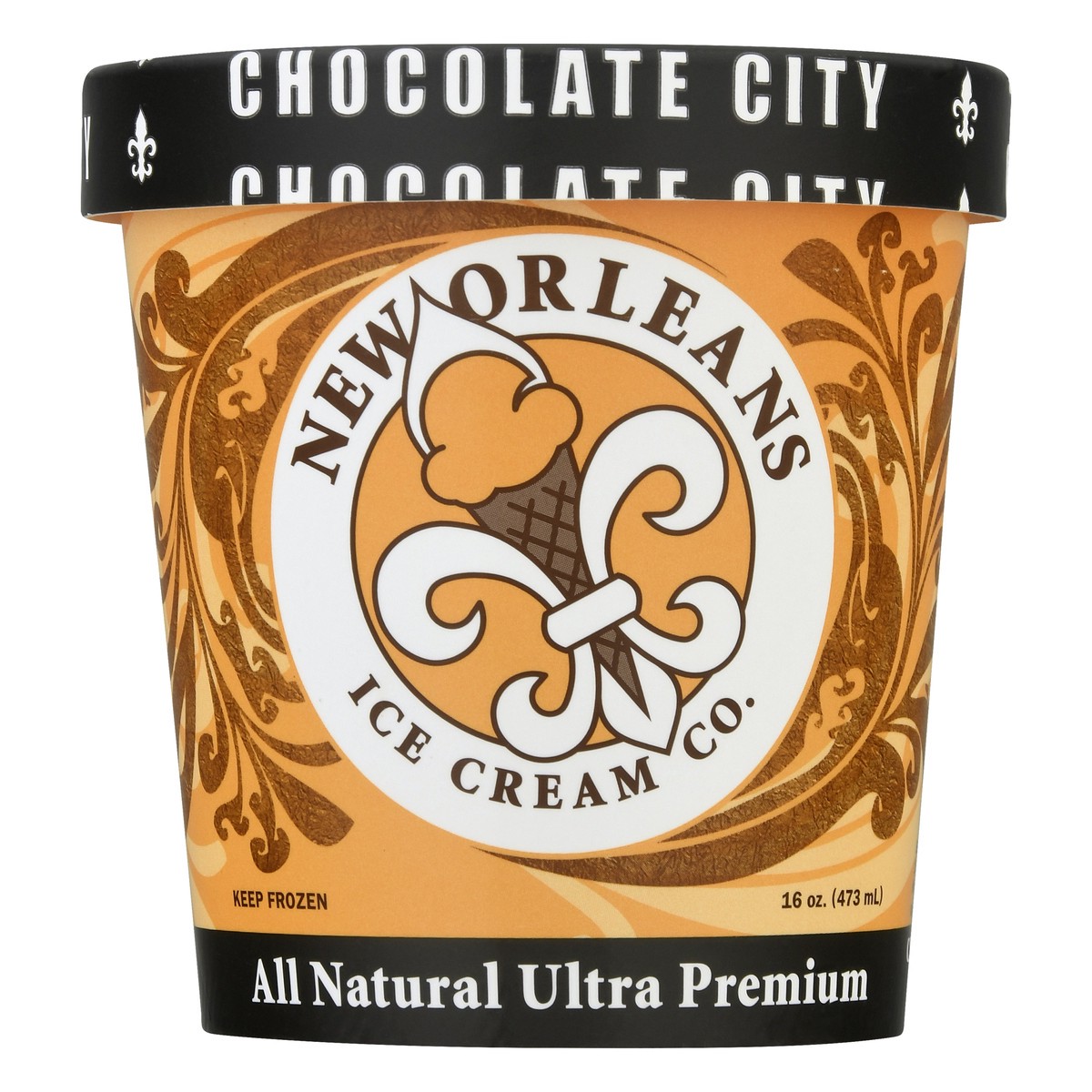 slide 1 of 11, New Orleans Ice Cream Co. Ultra Premium All Natural Chocolate City Ice Cream 16.0 oz, 16 oz