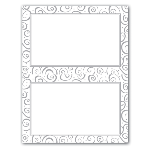 slide 1 of 1, Gartner Studios 2-Up Invitations - Silver Swirl, 12 ct