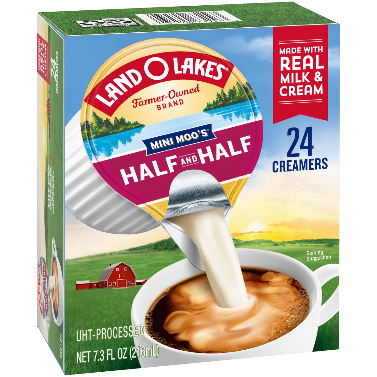 slide 9 of 14, Land O'Lakes Mini Moo's Half & Half Creamer Singles, 24 Count, 7.30 fl oz