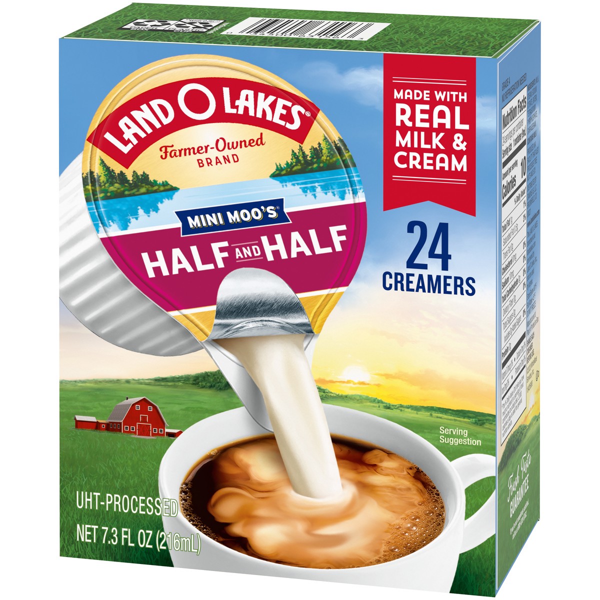 slide 7 of 14, Land O'Lakes Mini Moo's Half & Half Creamer Singles, 24 Count, 7.30 fl oz