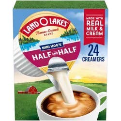 Land O'Lakes Mini Moo''s Half And Half Creamer Singles, 7.3 fl. oz.