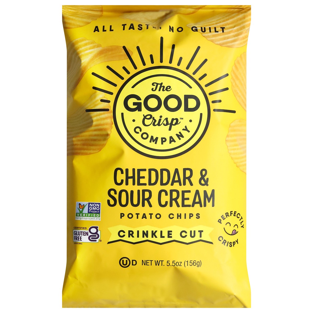 slide 5 of 13, The Good Crisp Company Crinkle Cut Cheddar & Sour Cream Potato Chips 5.5 oz, 5.5 oz
