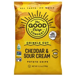 The Good Crisp Company Crinkle Cut Cheddar & Sour Cream Potato Chips 5.5 oz
