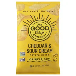 The Good Crisp Company Crinkle Cut Cheddar & Sour Cream Potato Chips 5.5 oz