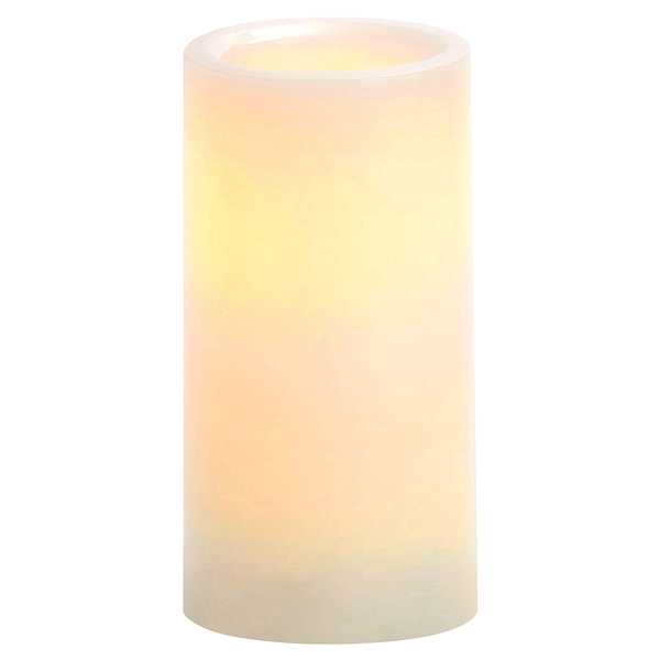 slide 1 of 1, Inglow Flameless 6 Wax Pillar Candle, White Vanilla, 1 ct