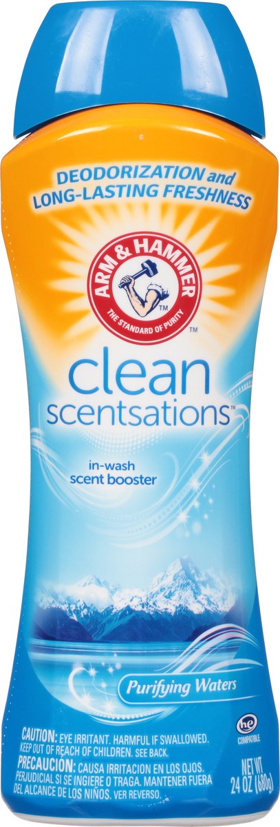 slide 8 of 11, Arm & Hammer In-Wash Scent Booster, Purifying Waters, 24 oz, 24 fl oz