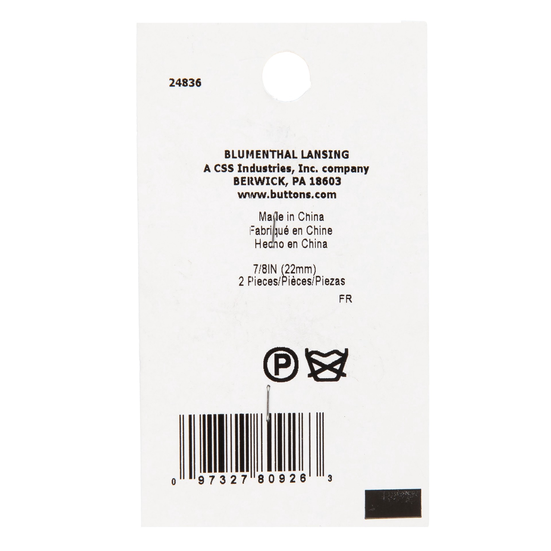 slide 2 of 3, Blumenthal Lansing Lamode 7/8" Brushed Silver Shank Buttons, 2ct., 2 ct