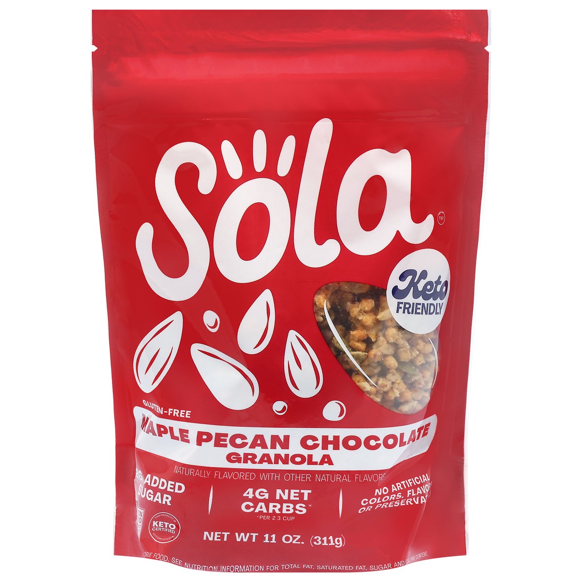 slide 1 of 9, Sola Granola Maple Pecan Chocolate, 11 oz