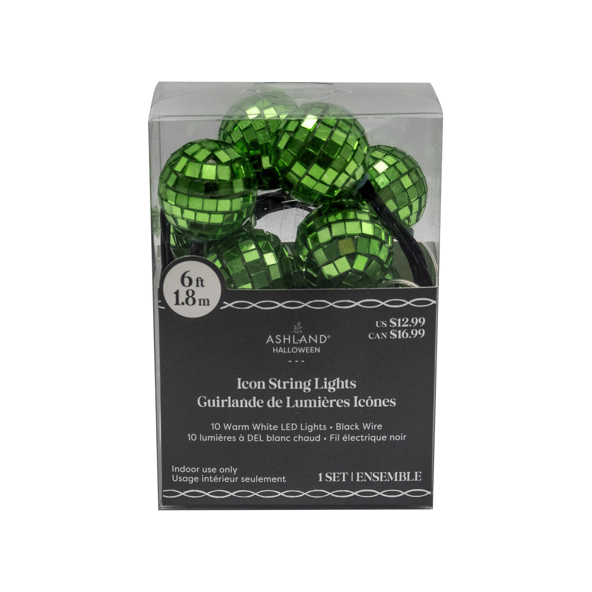 slide 4 of 4, 6ft. Green Disco Icon String Lights By Ashland, 6 ft