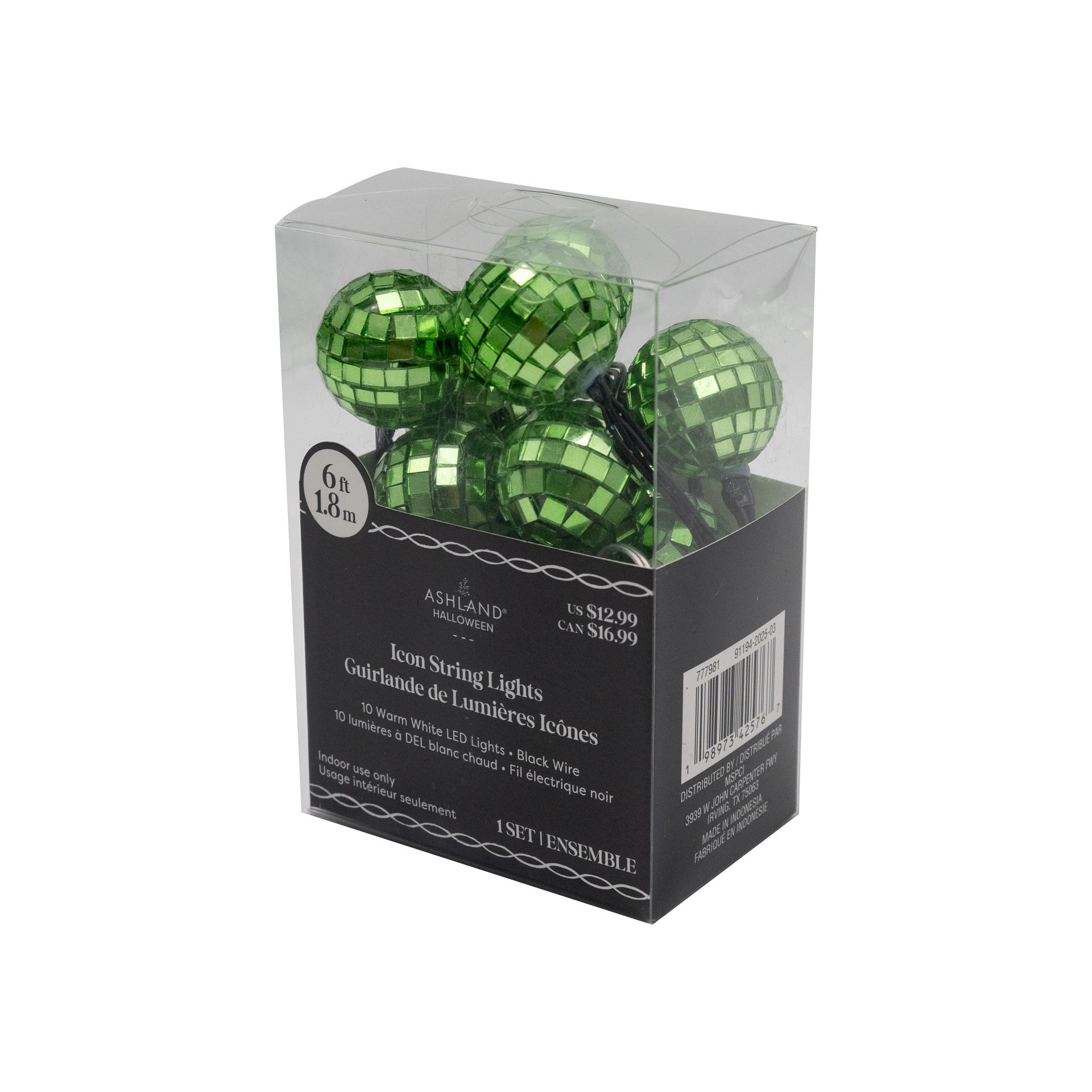 slide 2 of 4, 6ft. Green Disco Icon String Lights By Ashland, 6 ft