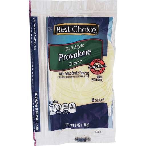 slide 1 of 1, Best Choice Slice Smoked Provolone, 6 oz