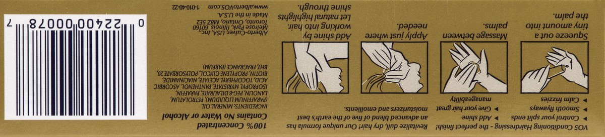 slide 4 of 5, Alberto VO5 Conditioning Hairdressing, Normal/Dry Hair, 1.5 oz