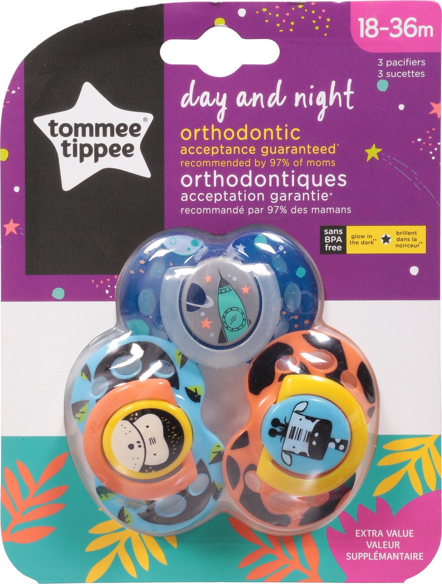 slide 6 of 9, Tommee Tippee Day & Night Pacifier18-36m, 3 ct