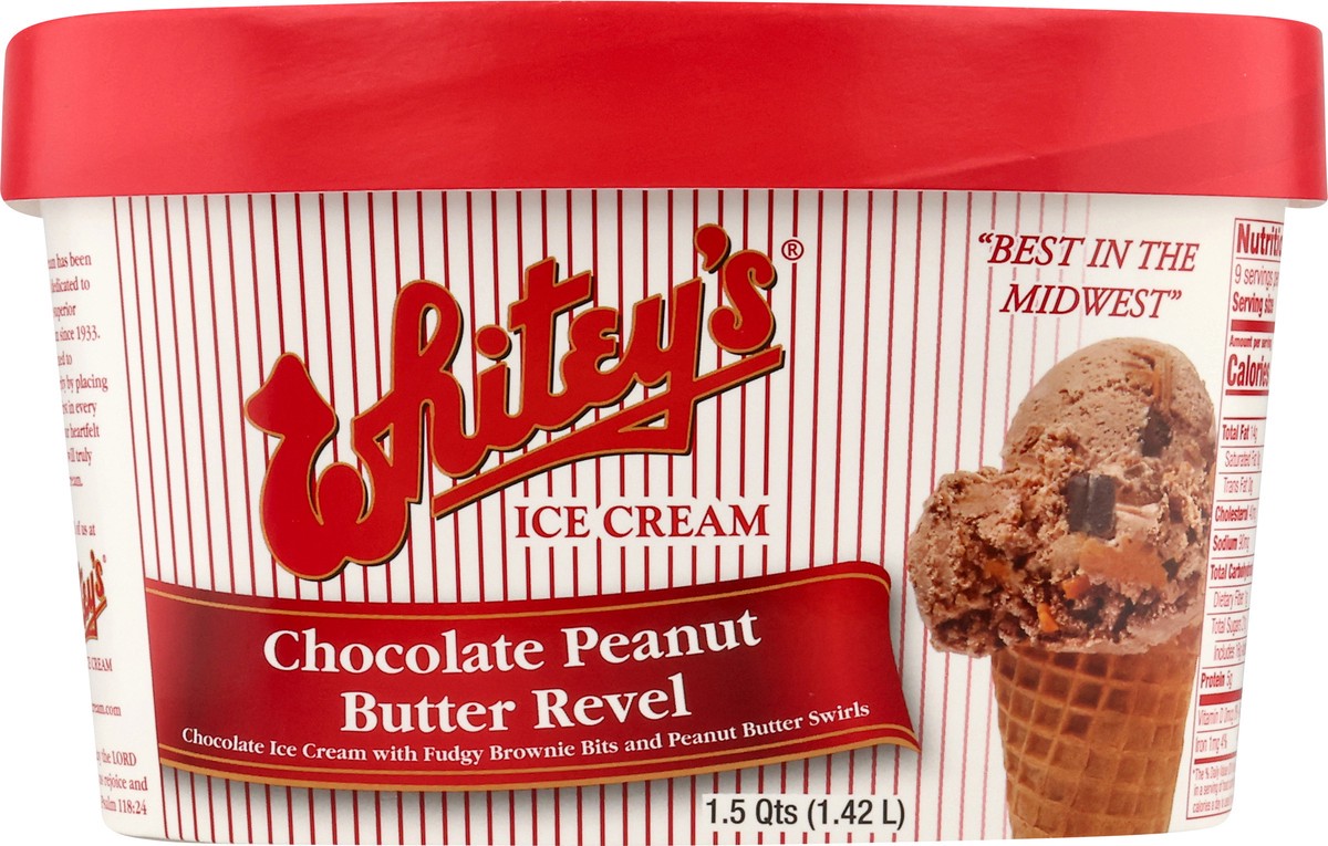 slide 10 of 14, Whitey's Ice Cream Chocolate Peanut Butter Revel, 1.75 qt