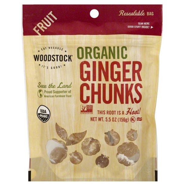 slide 1 of 1, Woodstock Farms Organic Fruit - Ginger Chunks, 5.5 oz