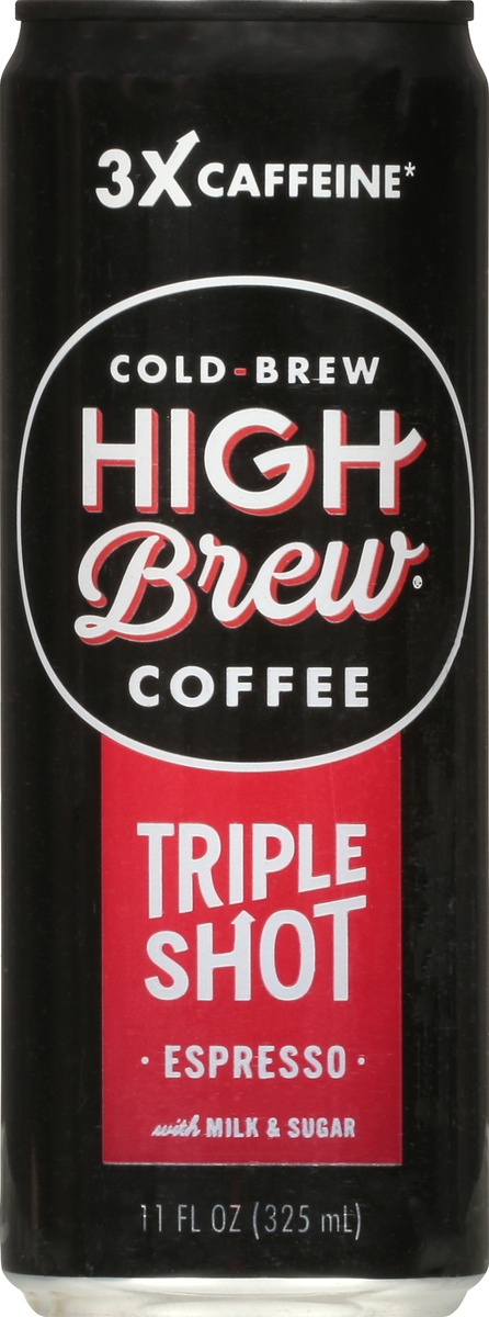 slide 9 of 11, High Brew Coffee, Cold Brew, Espresso, Triple Shot, 11 oz