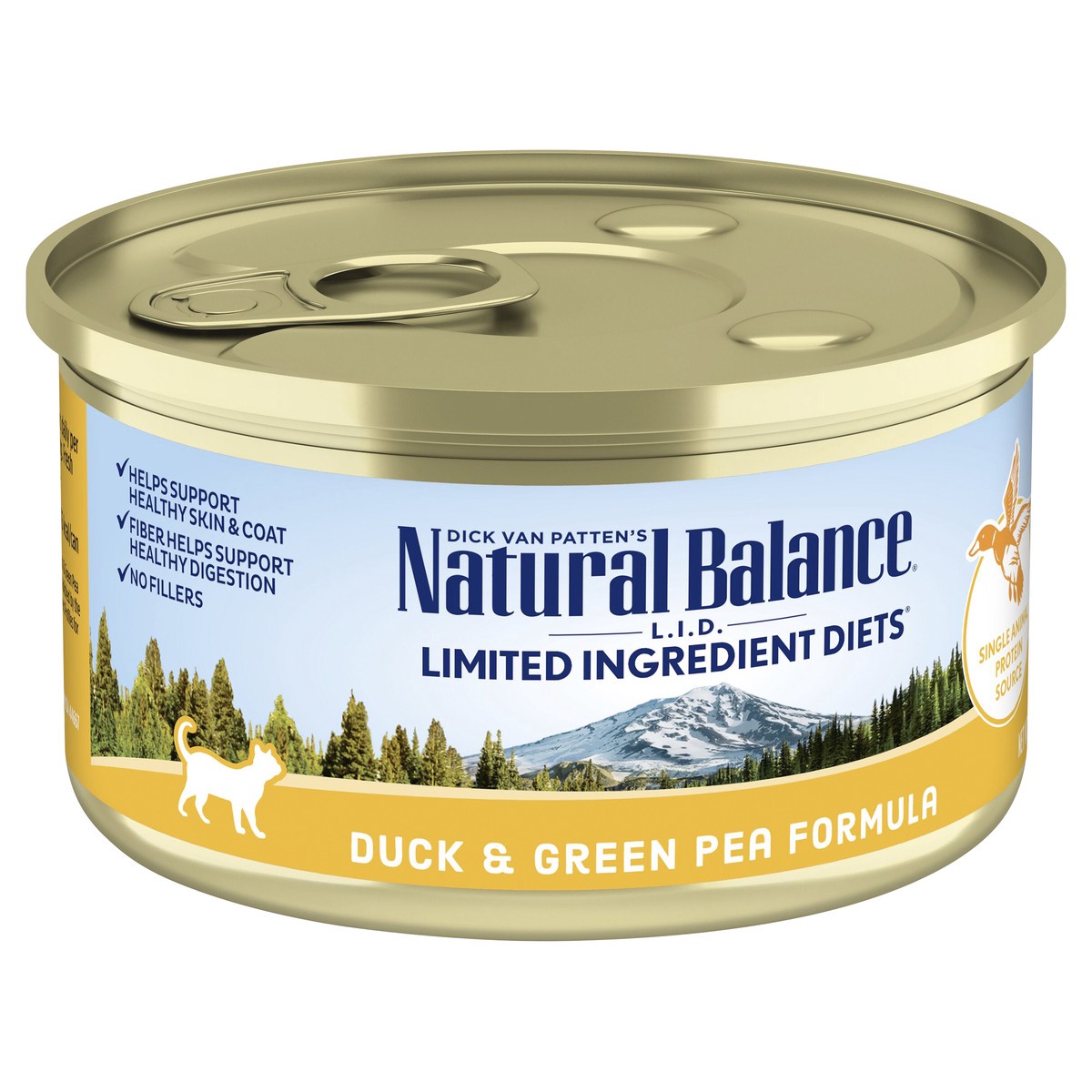 slide 2 of 7, Natural Balance L.I.D. Limited Ingredient Diets Duck & Green Pea Formula Wet Cat Food, 3-Ounce Can, 3 oz