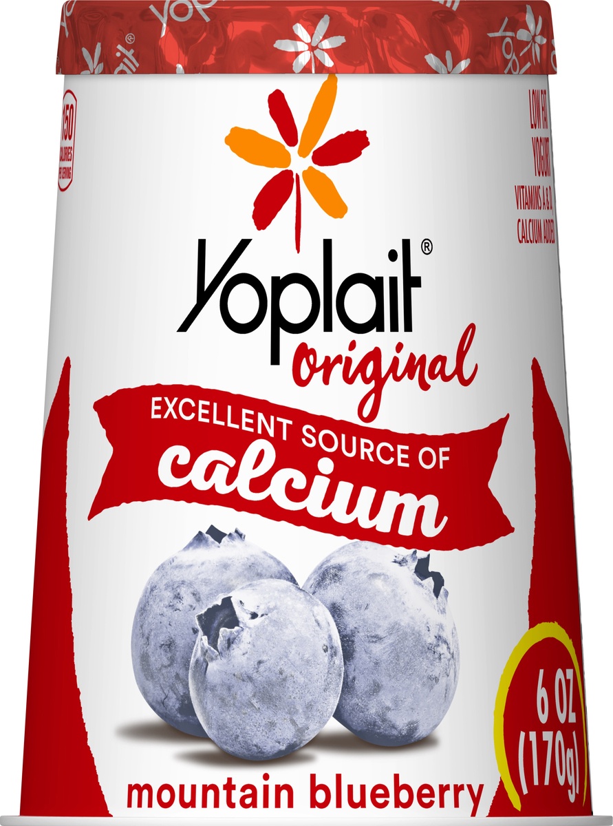 slide 9 of 10, Yoplait Original Mountain Blueberry Yogurt, 6 oz
