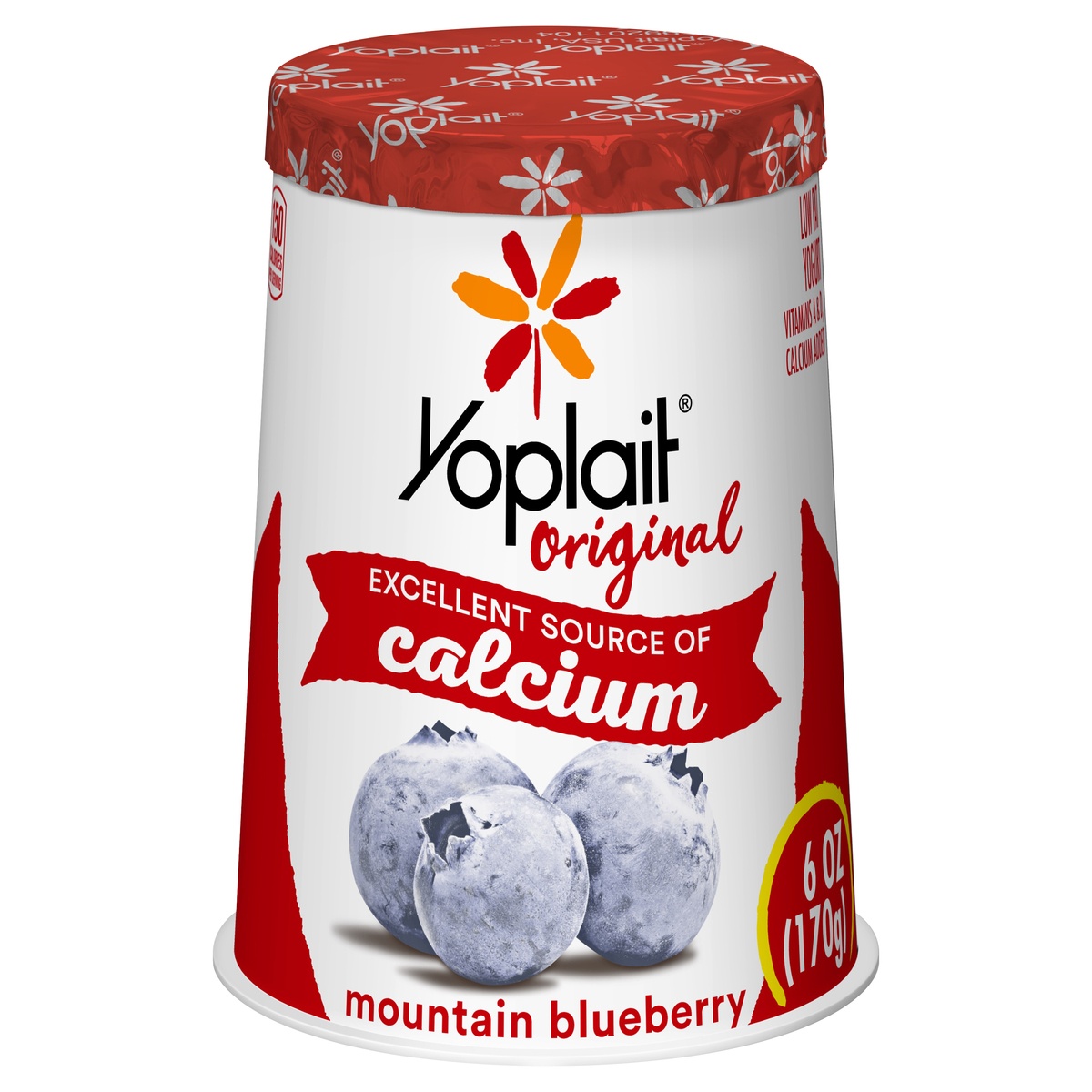 slide 1 of 10, Yoplait Original Mountain Blueberry Yogurt, 6 oz