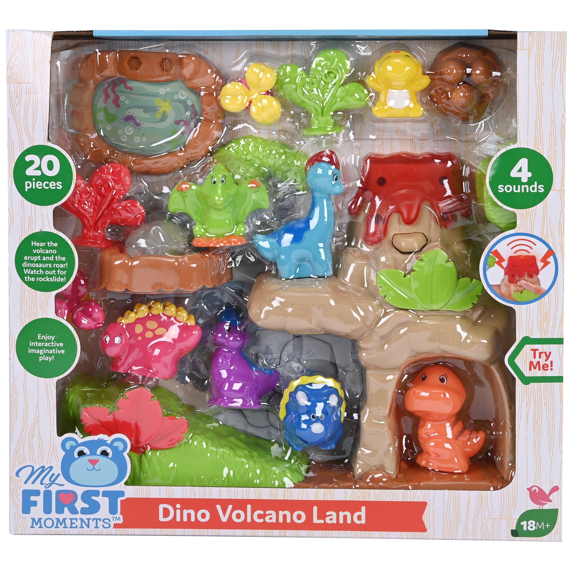 slide 1 of 1, My First Moments Dino Volcano Playset, 20 ct