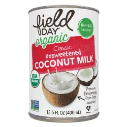 Field Day Unsweetened Coconut Milk Organic