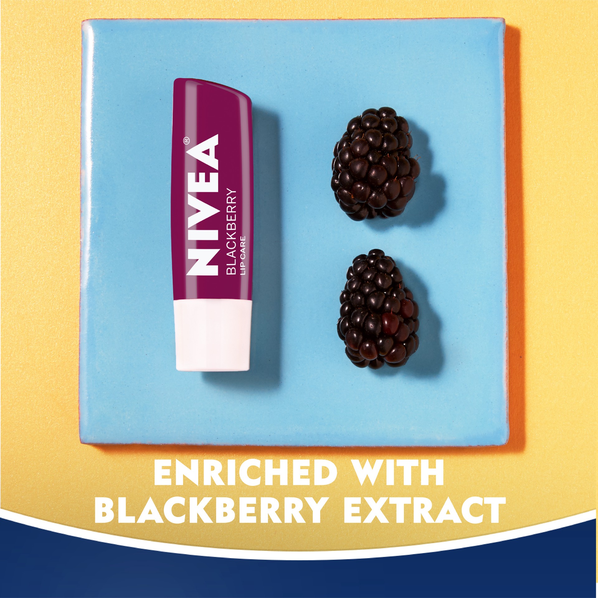 slide 5 of 6, Nivea Lip Care - Blackberry, 2 ct