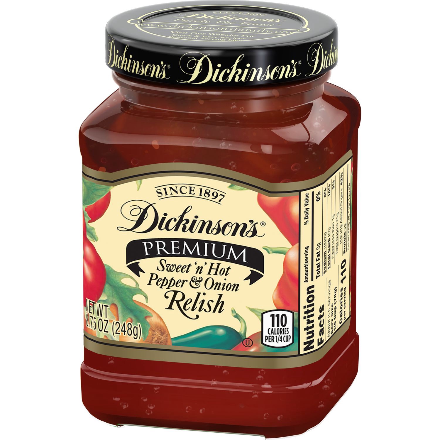 slide 4 of 4, Dickinson's Dickinsons Relish Pepper Onion, 8.75 oz