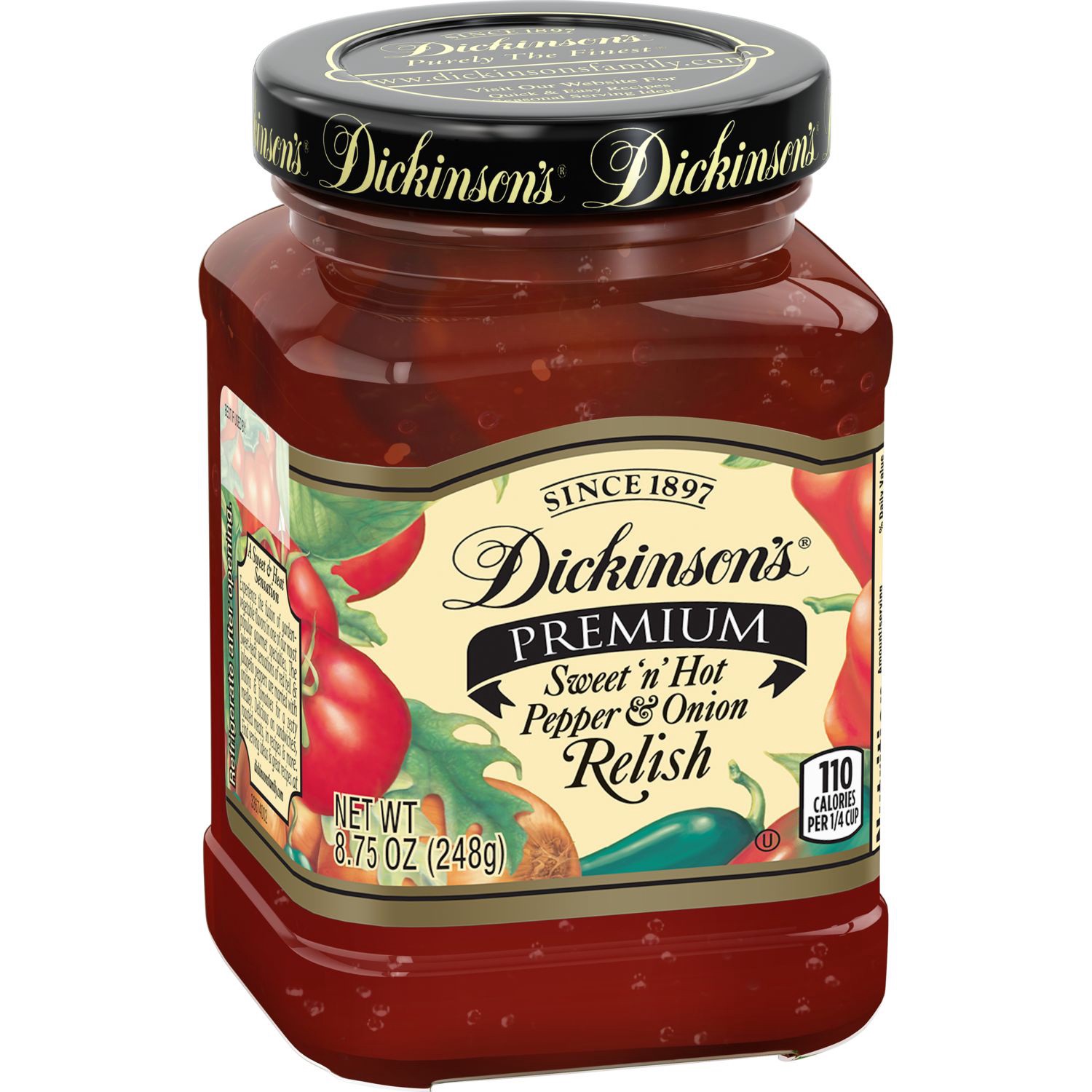 slide 2 of 4, Dickinson's Dickinsons Relish Pepper Onion, 8.75 oz