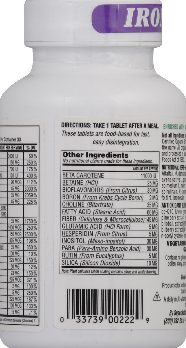 slide 3 of 3, SuperNutrition Multi-Vitamin 30 ea, 30 ct