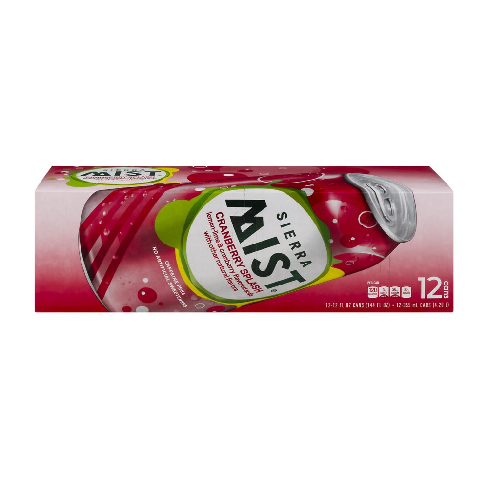 slide 1 of 1, Sierra Mist Natural Cranberry Splash Soda, 12 ct; 12 oz