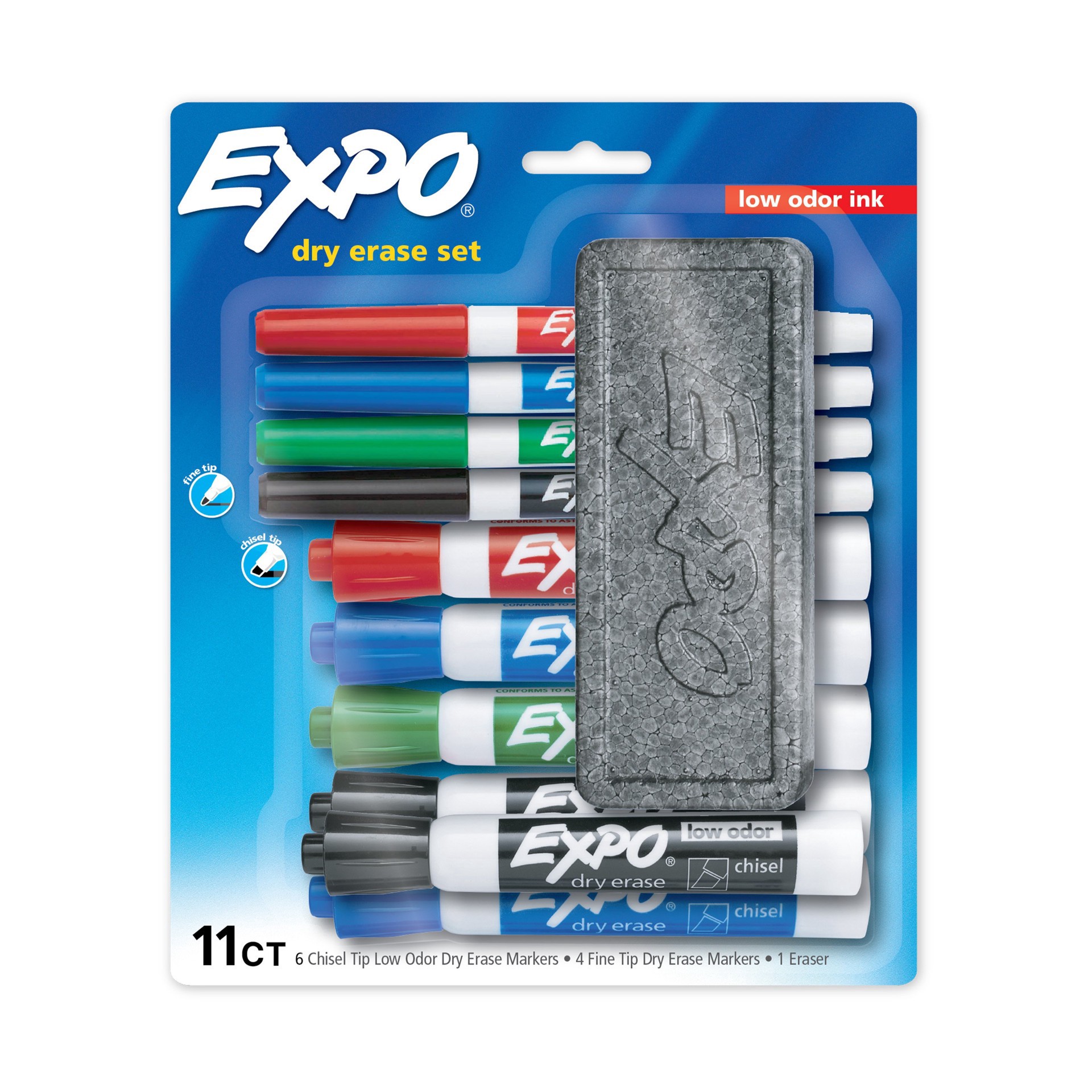 slide 1 of 1, EXPO Dry Erase Marker Set - Assorted Ink, 11 ct