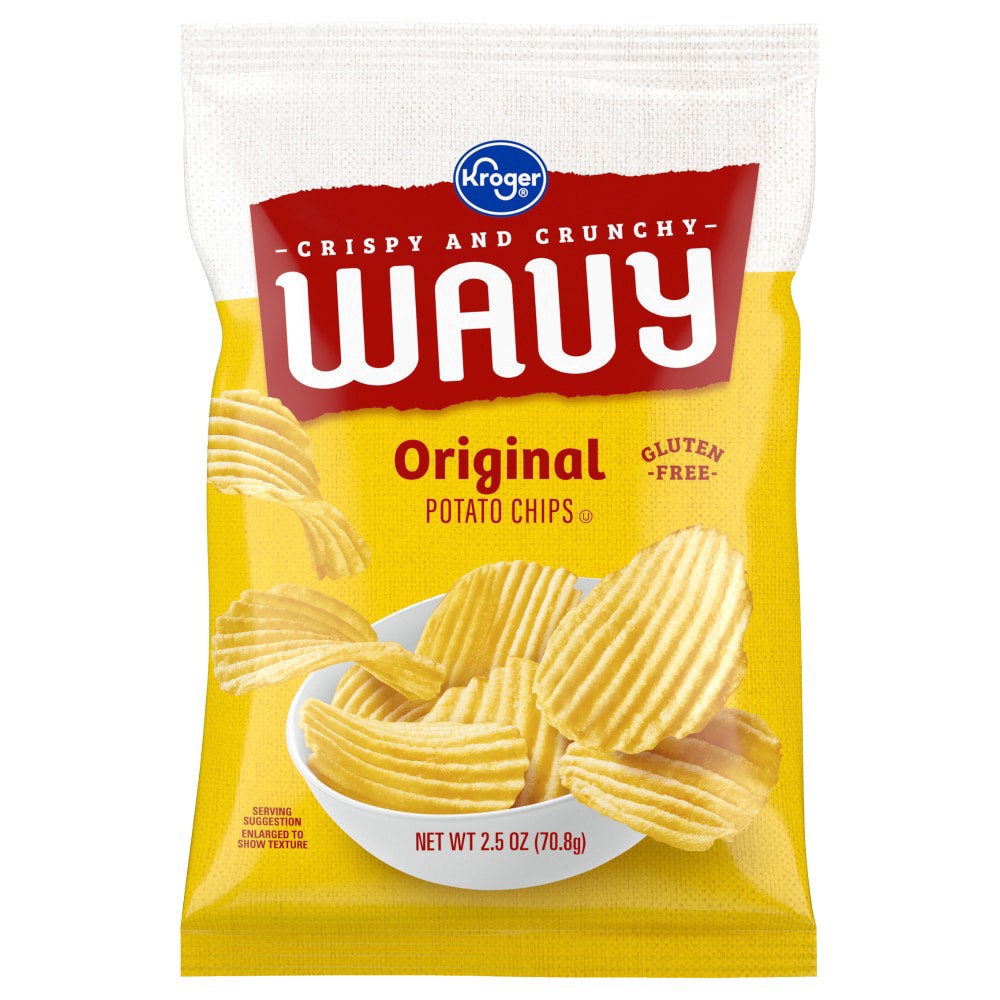 slide 1 of 1, Kroger® Wavey Original Potato Chips, 2.5 oz