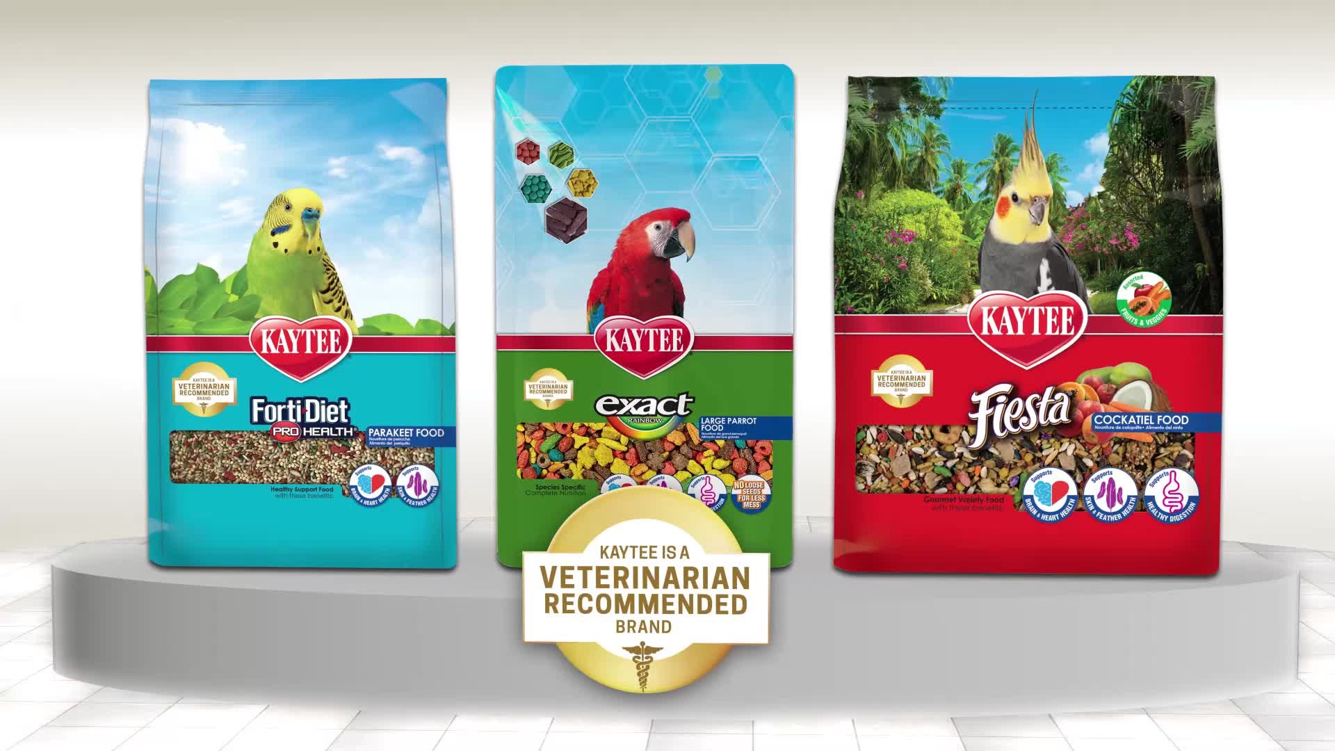 slide 10 of 10, Kaytee Pet Specialty Kaytee Exact Rainbow Parrot & Conure 4 lb, Premium Extruded Food, 4 lb