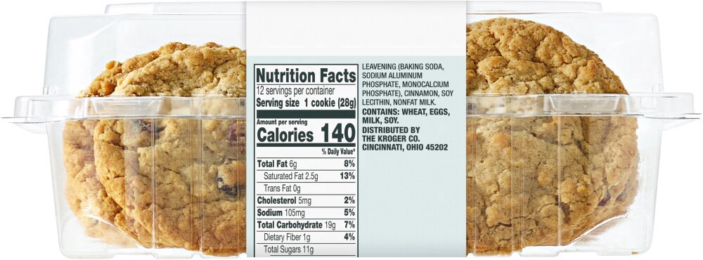 slide 2 of 2, Bakery Fresh Oatmeal Raisin Cookies, 12 oz