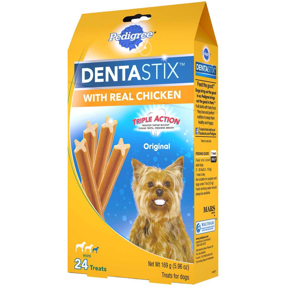 slide 14 of 14, Dentastix Original Mini Dog Treats with Real Chicken 24 ct Box, 5.96 oz