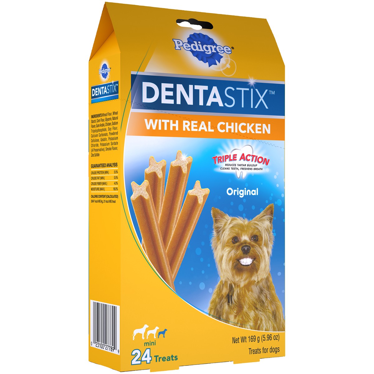 slide 6 of 14, Dentastix Original Mini Dog Treats with Real Chicken 24 ct Box, 5.96 oz