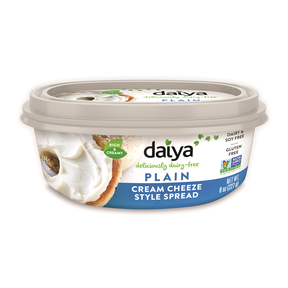 slide 1 of 8, Daiya Dairy Free Plain Cream Cheese, 8 oz