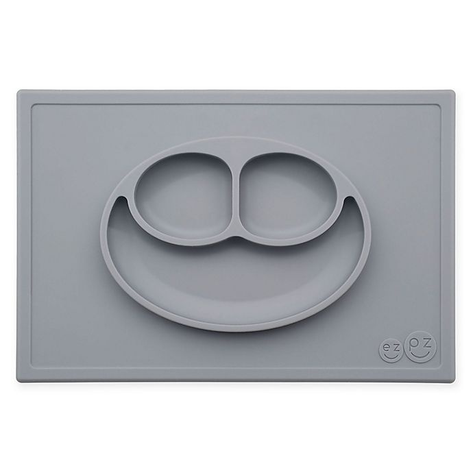 slide 1 of 6, ezpz Happy Mat Placemat - Grey, 1 ct