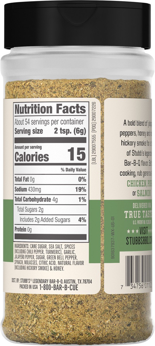 slide 4 of 13, Stubb's Sweet Jalapeno Rub, 11.4 oz, 11.4 oz