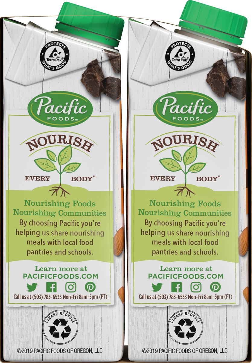 slide 4 of 12, Pacific Foods Organic Almond Chocolate Plant-Based Beverage, 8oz, 4-pack, 32 oz
