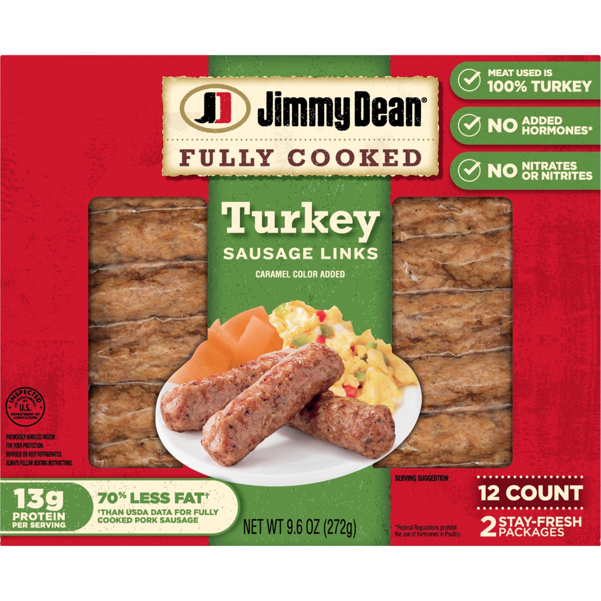 slide 1 of 8, Jimmy Dean Turkey Sausages – Prepared/Processed, 272.15 g