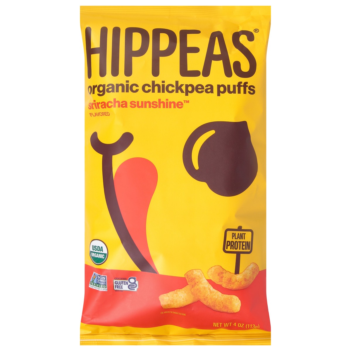 slide 1 of 9, Hippeas Organic Chckpea Puffs Siracha, 4 oz